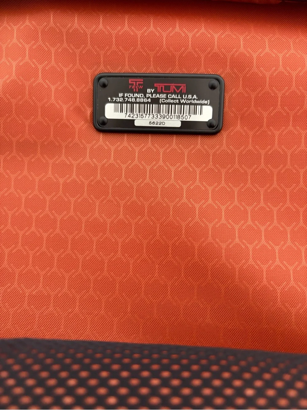 T-Tech by TUMI Carry-On Rolling Suitcase – Black – Orange Interior